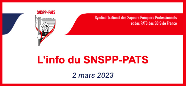 LA NEWSLETTER DU SNSPP-PATS DU 2 MARS 2023