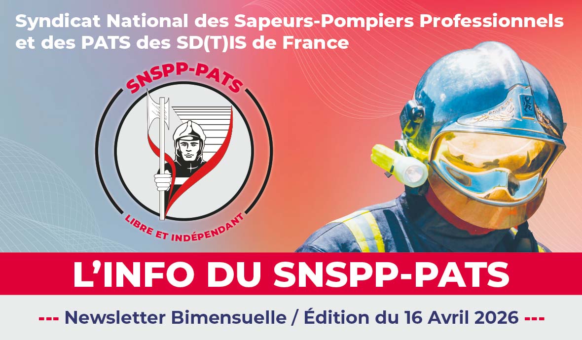 LA NEWSLETTER DU SNSPP-PATS DU 16 AVRIL 2026